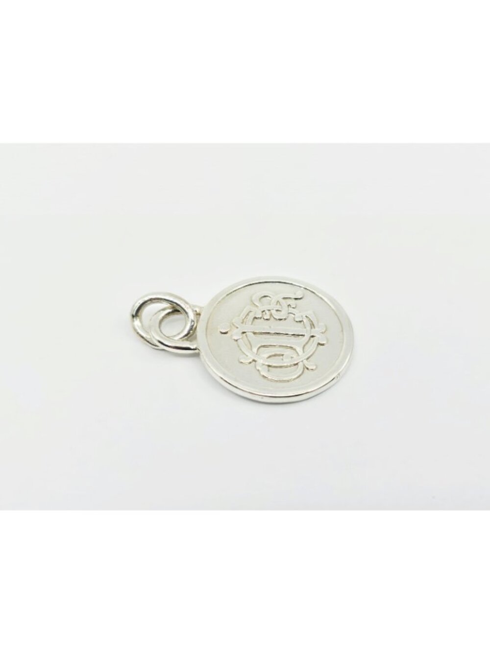 Vintage Solid 925 Sterling Silver Designer Christian Dior Round Charm Pendant - Picture 7 of 12